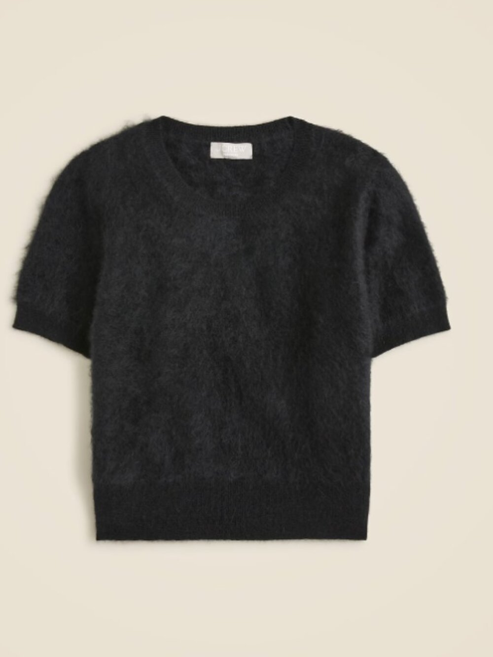 J. Crew Black Brushed cashmere T-shirt Short-Sleeve Sweater s small